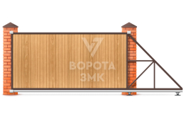 Ворота откатные механические 9 метров 9000×2900 ЗМК-8157