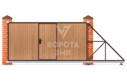 Автоматические ворота с дистанционным открытием для забора 2500×4000 ЗМК-7265